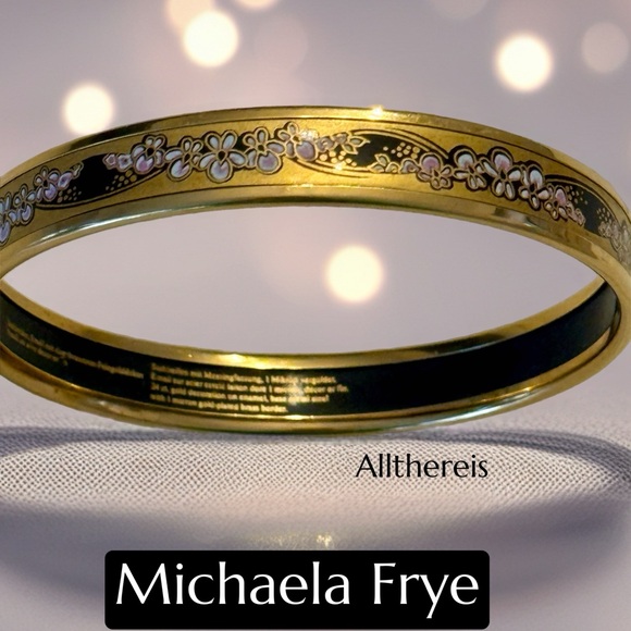 ❤️Michaela Frye gold enamel bangle - Picture 8 of 16
